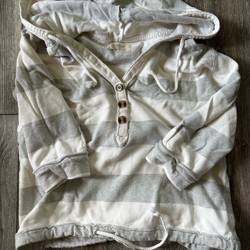 aerie Cropped Striped Hoodie
